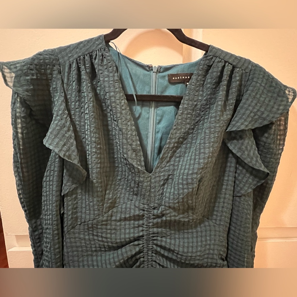 Endless Rose from Express Teal Long Sleeve Dress - Picture 2 of 7